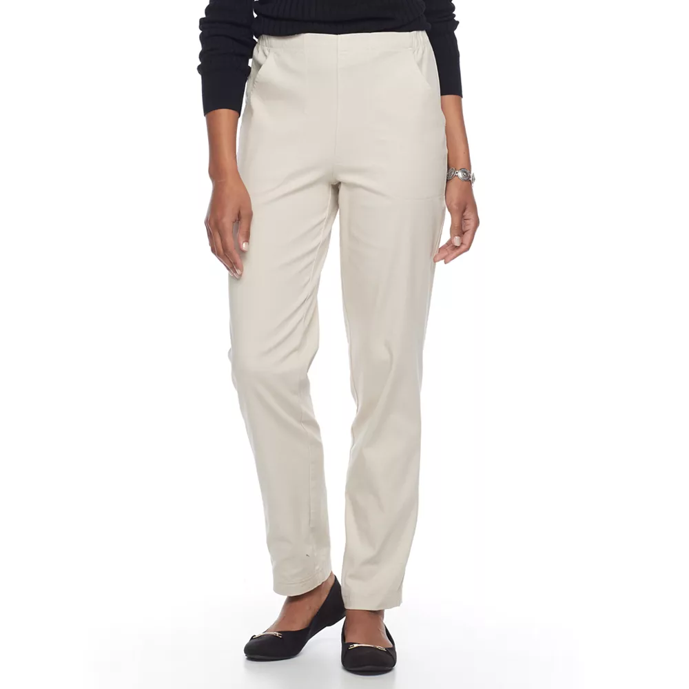 Women's Croft & Barrow® Classic Pull-On Straight Leg Pants - Image 2