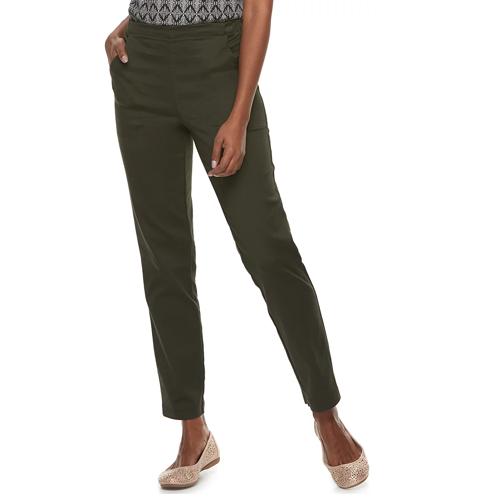 Petite Croft & Barrow® Comfort Waist Pull-On Tapered Pants - Image 12