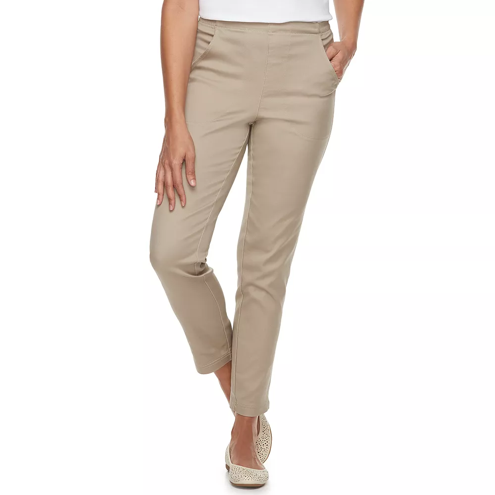 Petite Croft & Barrow® Comfort Waist Pull-On Tapered Pants - Image 7