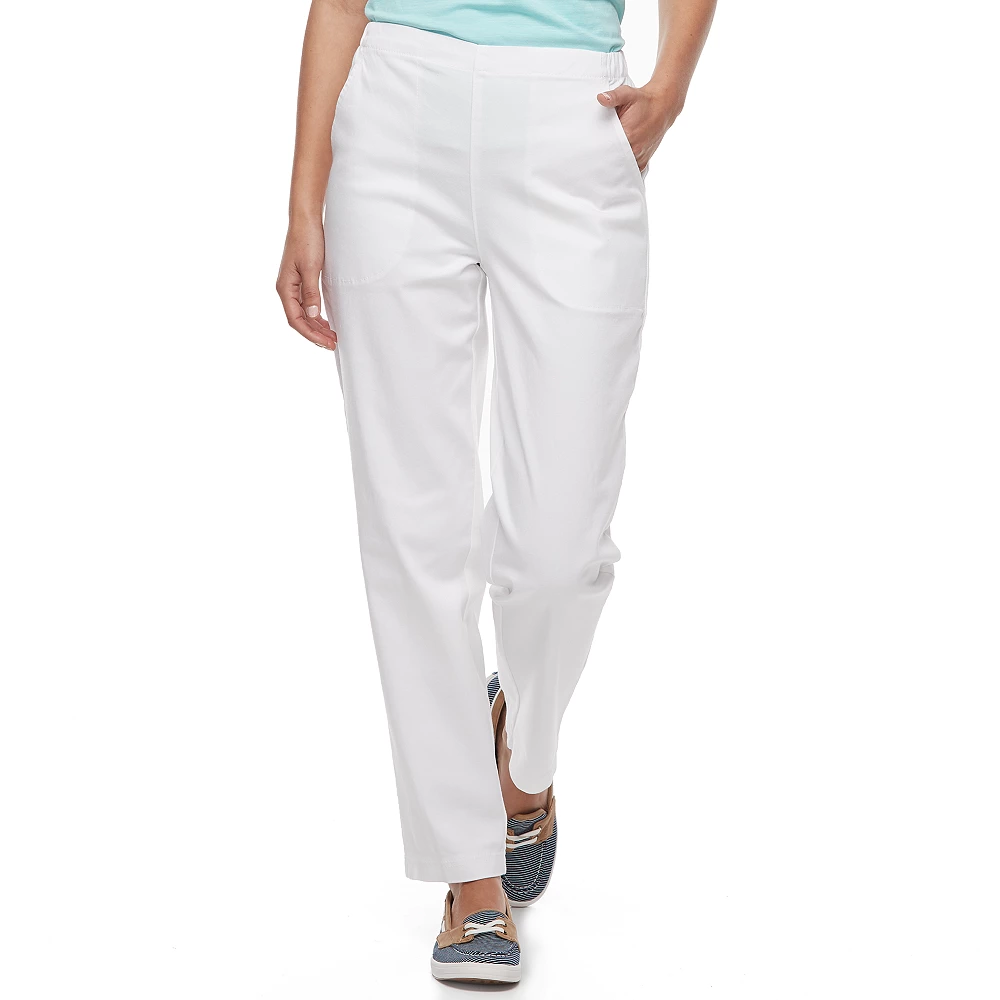 Petite Croft & Barrow® Comfort Waist Pull-On Tapered Pants - Image 10