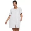 Plus Size Croft & Barrow® Waffle-Knit Zip-Front Robe