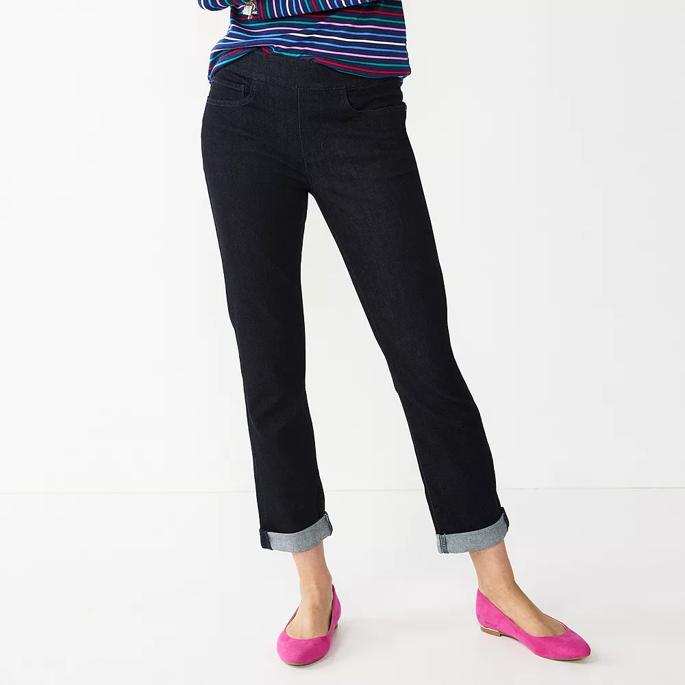 Women's Croft & Barrow® Pull-On Girlfriend Jeans - Image 5