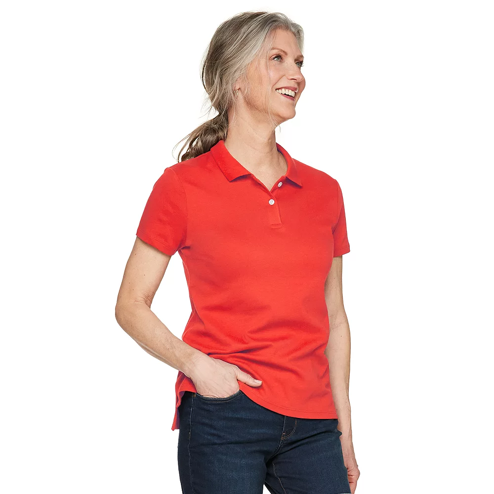 Women's Croft & Barrow® Essential Extra-Soft Polo Shirt - Image 11