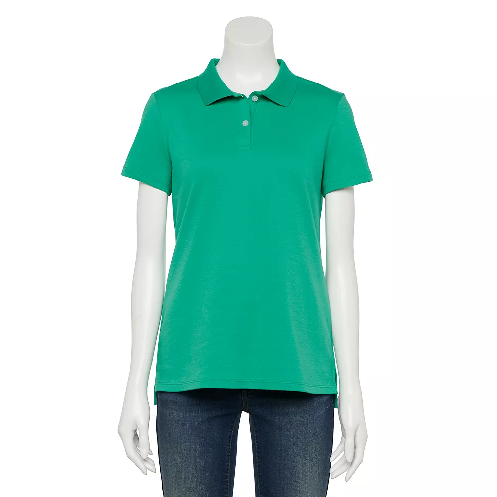 Women's Croft & Barrow® Essential Extra-Soft Polo Shirt - Image 7