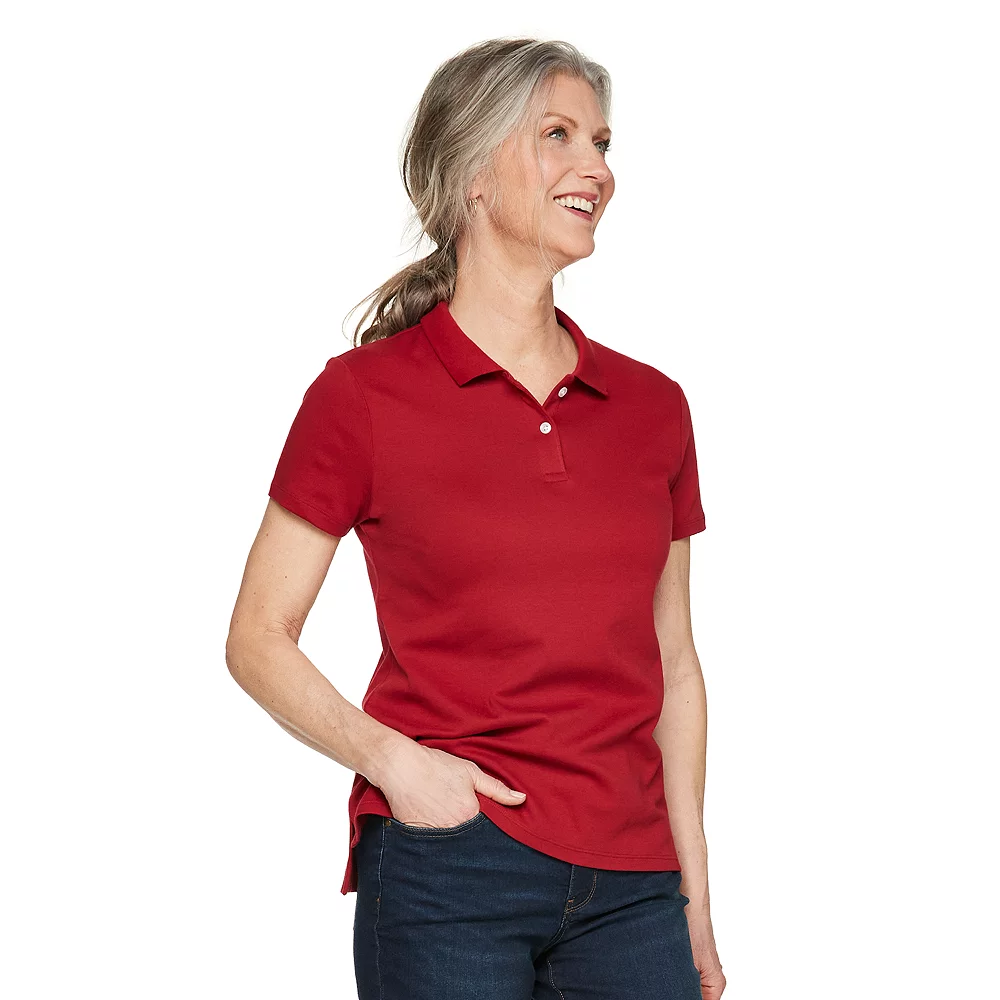 Women's Croft & Barrow® Essential Extra-Soft Polo Shirt - Image 6