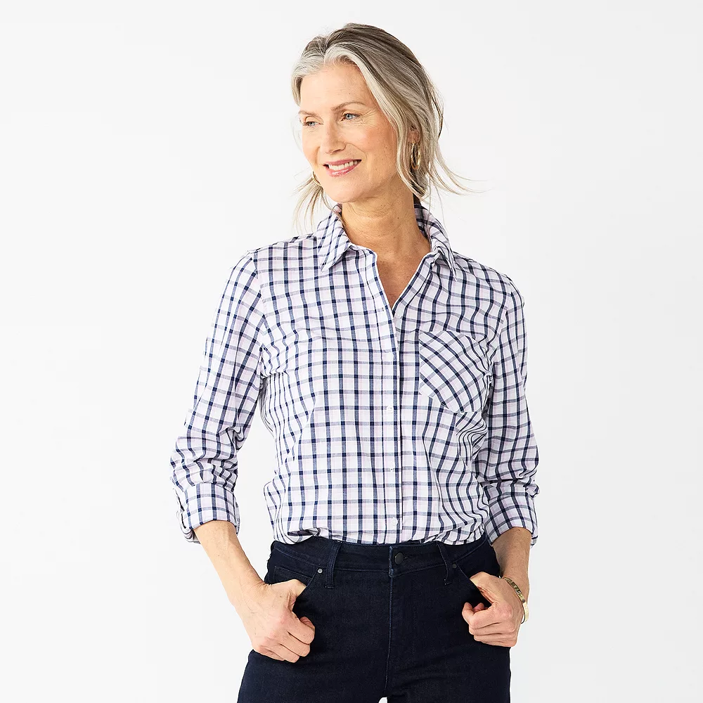 Women's Croft & Barrow® Essential Comfort Stretch Shirt - Image 24