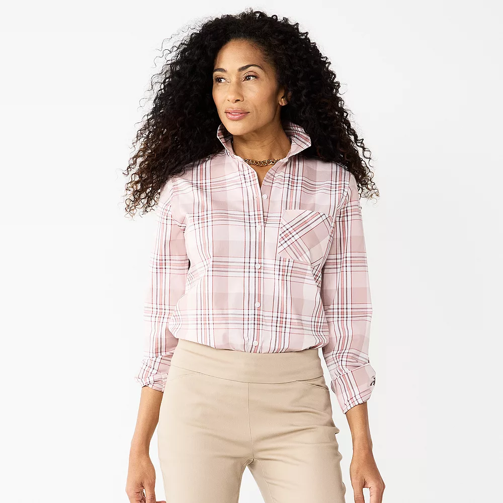 Women's Croft & Barrow® Essential Comfort Stretch Shirt - Image 9