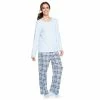 Women's Croft & Barrow® Long Sleeve Pajama Top & Pajama Pants Sleep Set