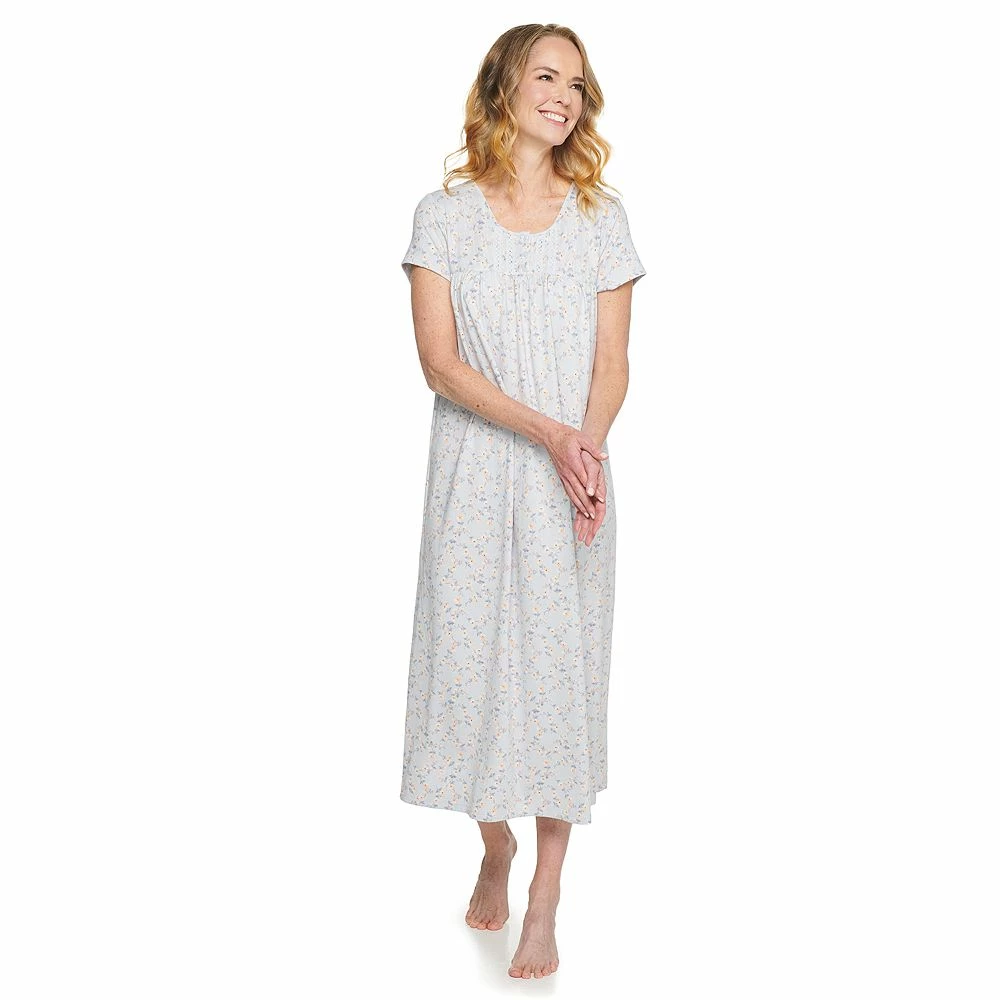 Women's Croft & Barrow® Short Sleeve Henley Nightgown - Image 2