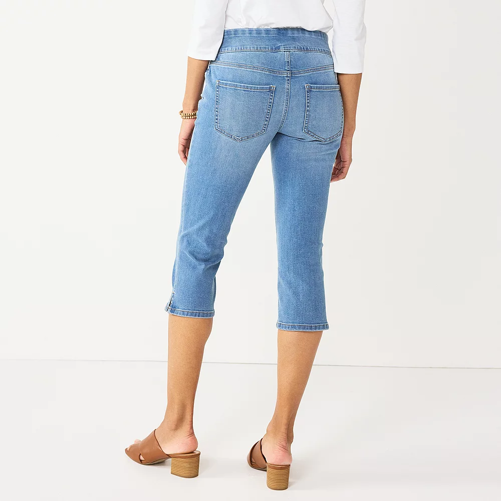 Women's Croft & Barrow® Pull-On Capri Jeans - Image 5