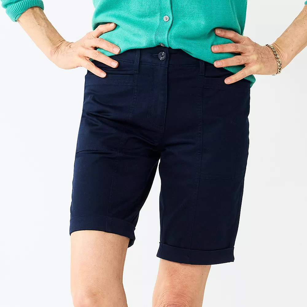 Women's Croft & Barrow® Comfort Waist Chino Shorts - Image 3