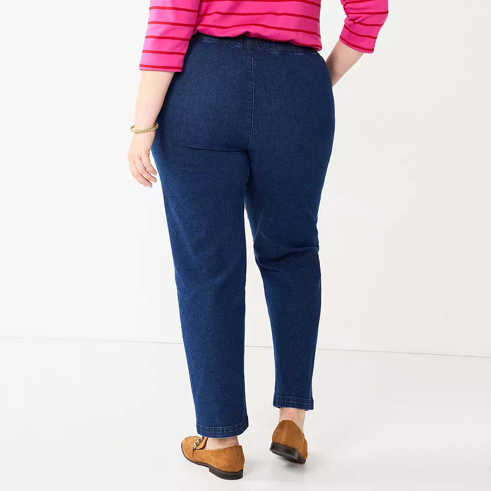 Plus Women's Croft & Barrow® Classic Pull-On Jeans - Image 5
