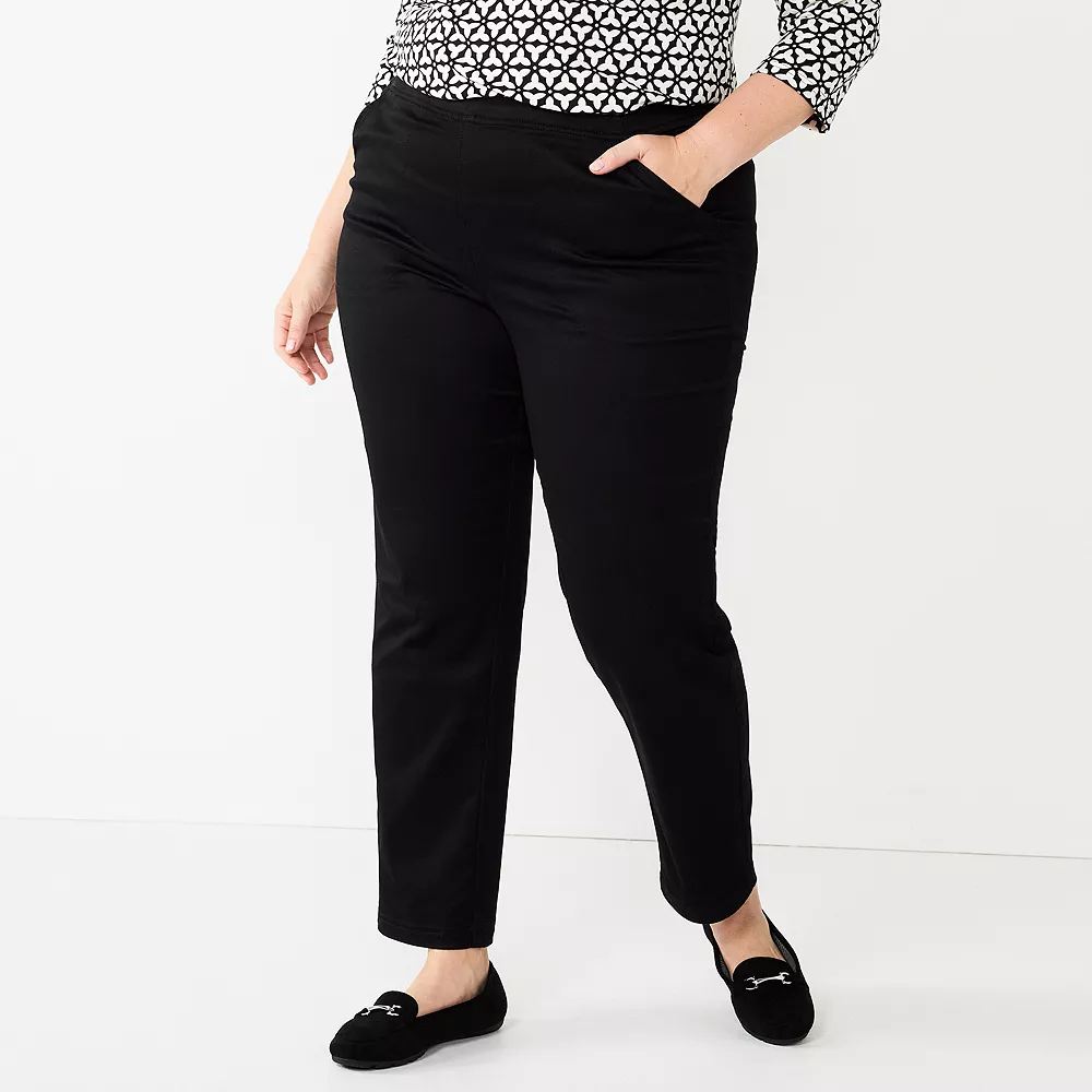 Plus Women's Croft & Barrow® Classic Pull-On Jeans - Image 4