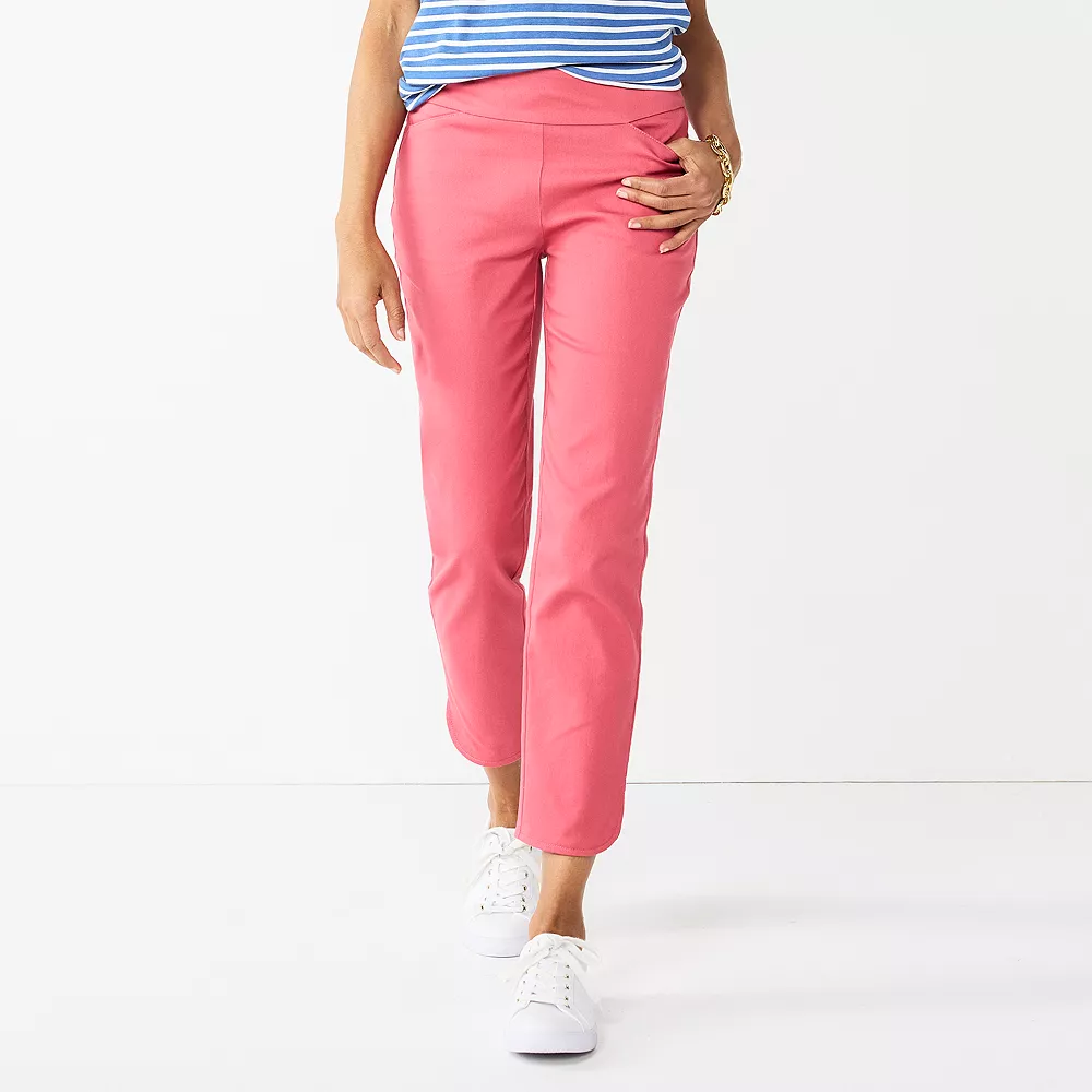 Petite Croft & Barrow® Effortless Stretch Ankle Pants - Image 2