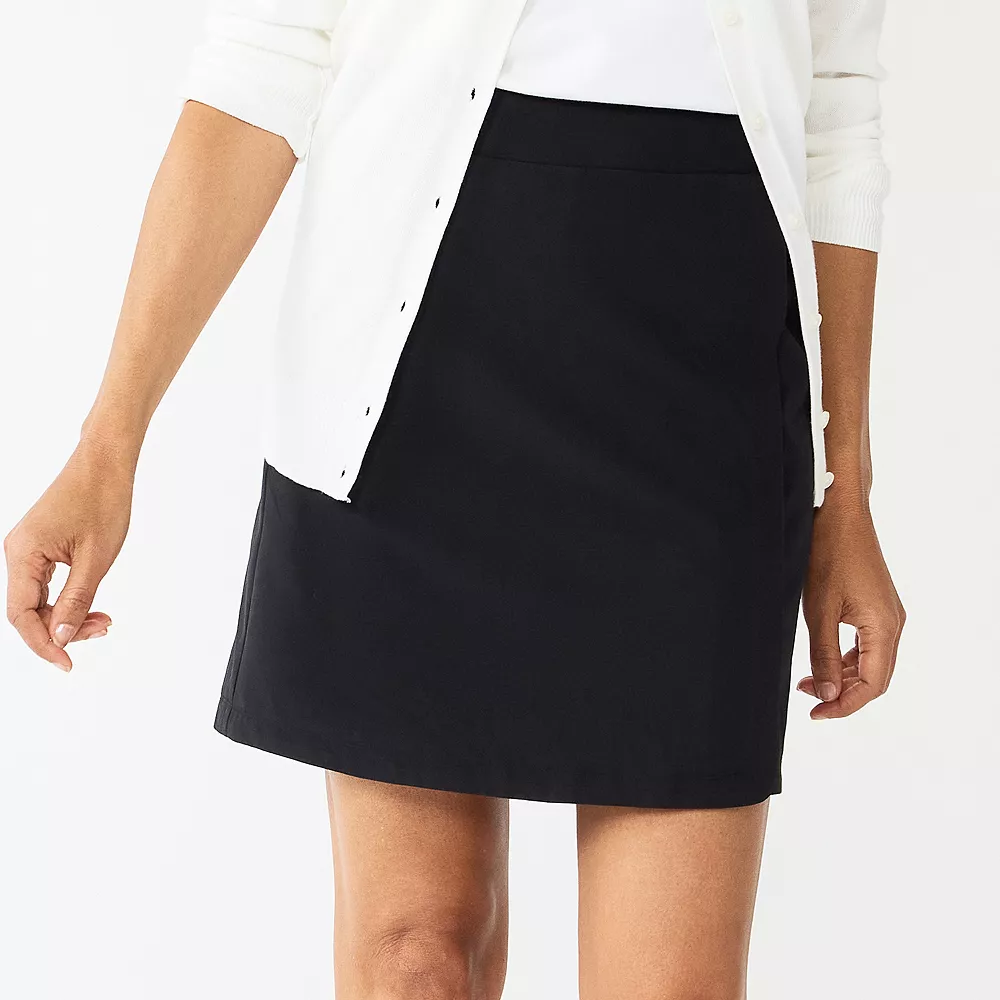 Women's Croft & Barrow® Classic Comfort Collection Faux Wrap Skort - Image 3