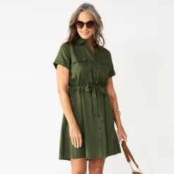 Women's Croft & Barrow® Utility Shirt Dress