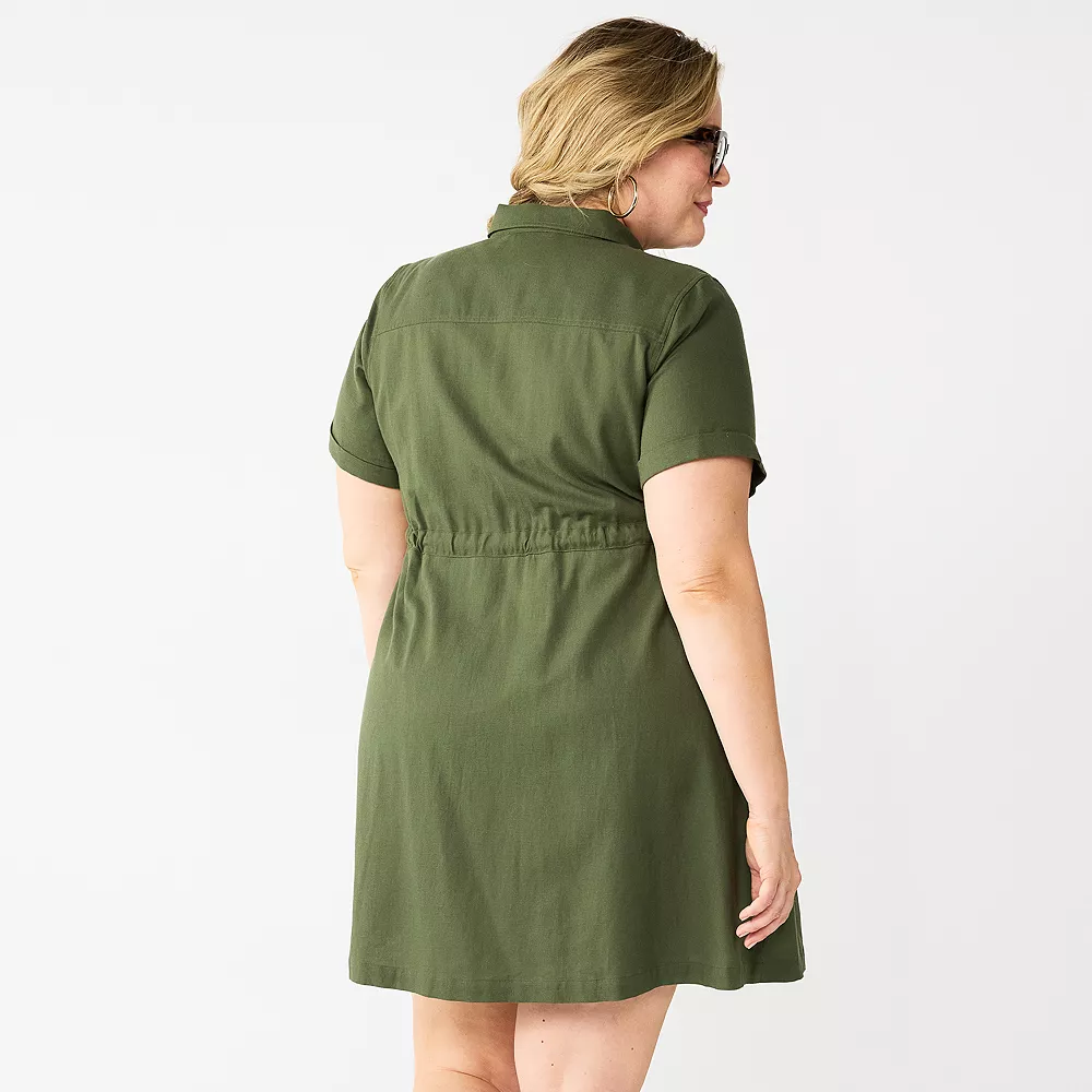 Plus Size Croft & Barrow® Belted Utility Dress - Image 3