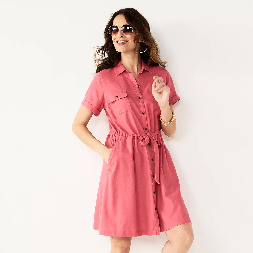Petite Croft & Barrow® Belted Utility Dress - Image 2