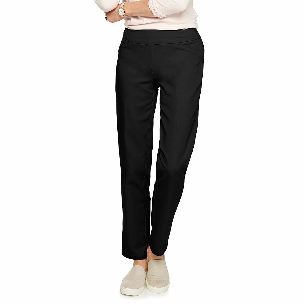 Petite Women's Croft & Barrow® Effortless Stretch Pull-On Straight Pants - Image 5