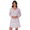 Women's Croft & Barrow® Cozy Long Sleeve Smocked Nightgown
