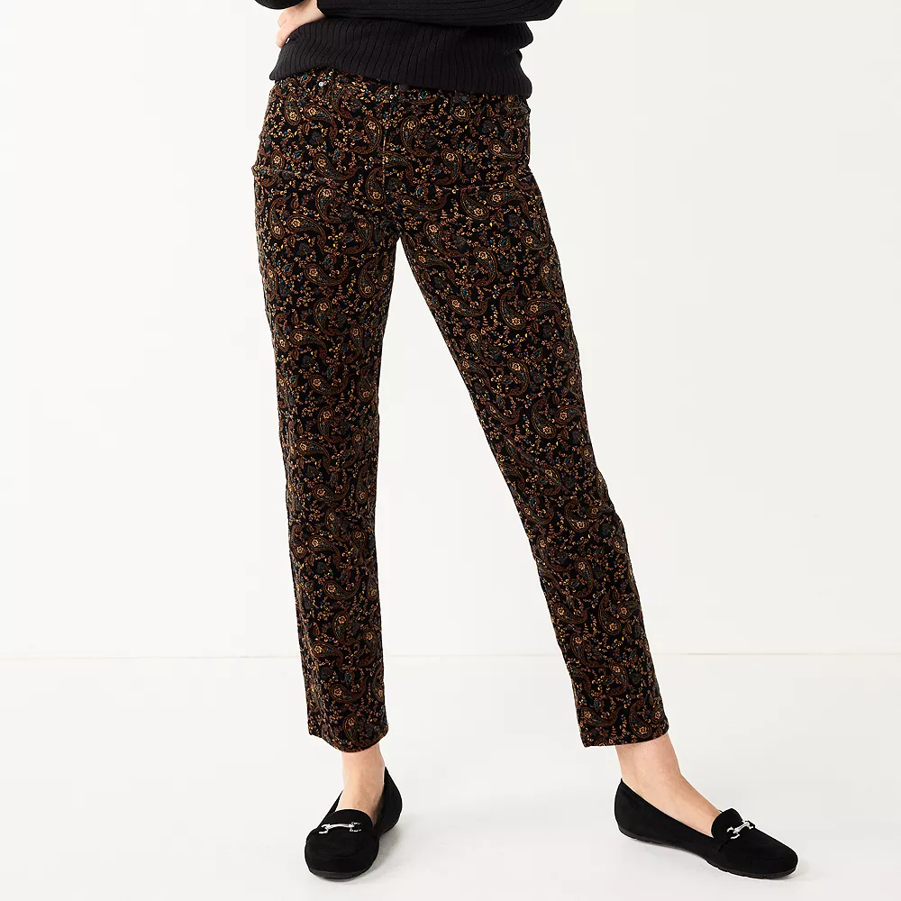 Petite Croft & Barrow® Straight-Leg Corduroy Pants - Image 3