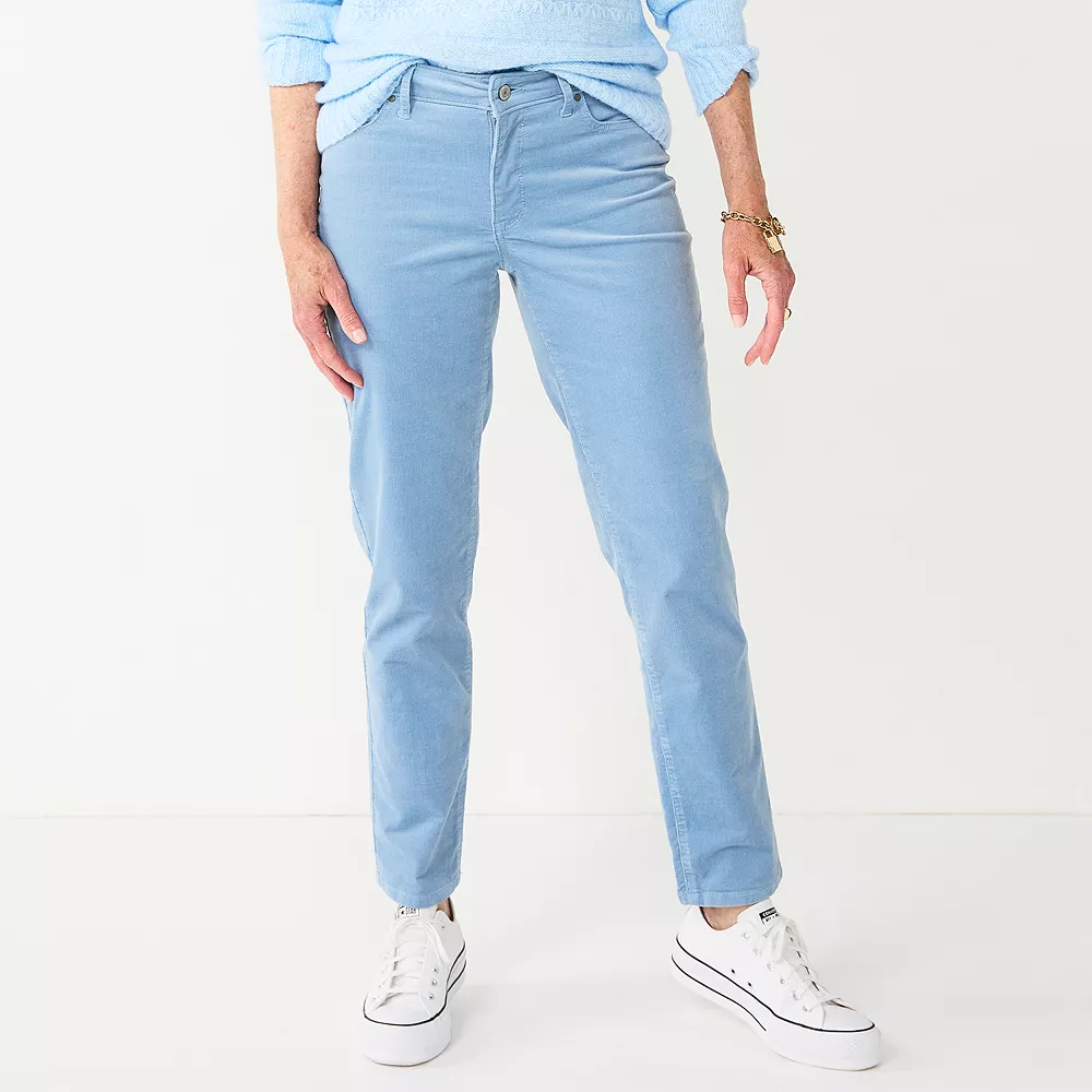 Petite Croft & Barrow® Straight-Leg Corduroy Pants - Image 5