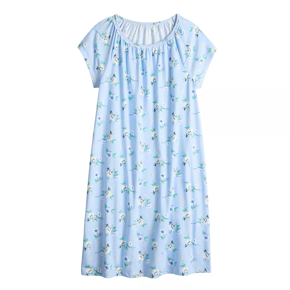 Women's Croft & Barrow® Short Sleeve Cotton Nightgown - Image 8