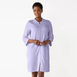 Women's Croft & Barrow® Quilted Zipper Duster