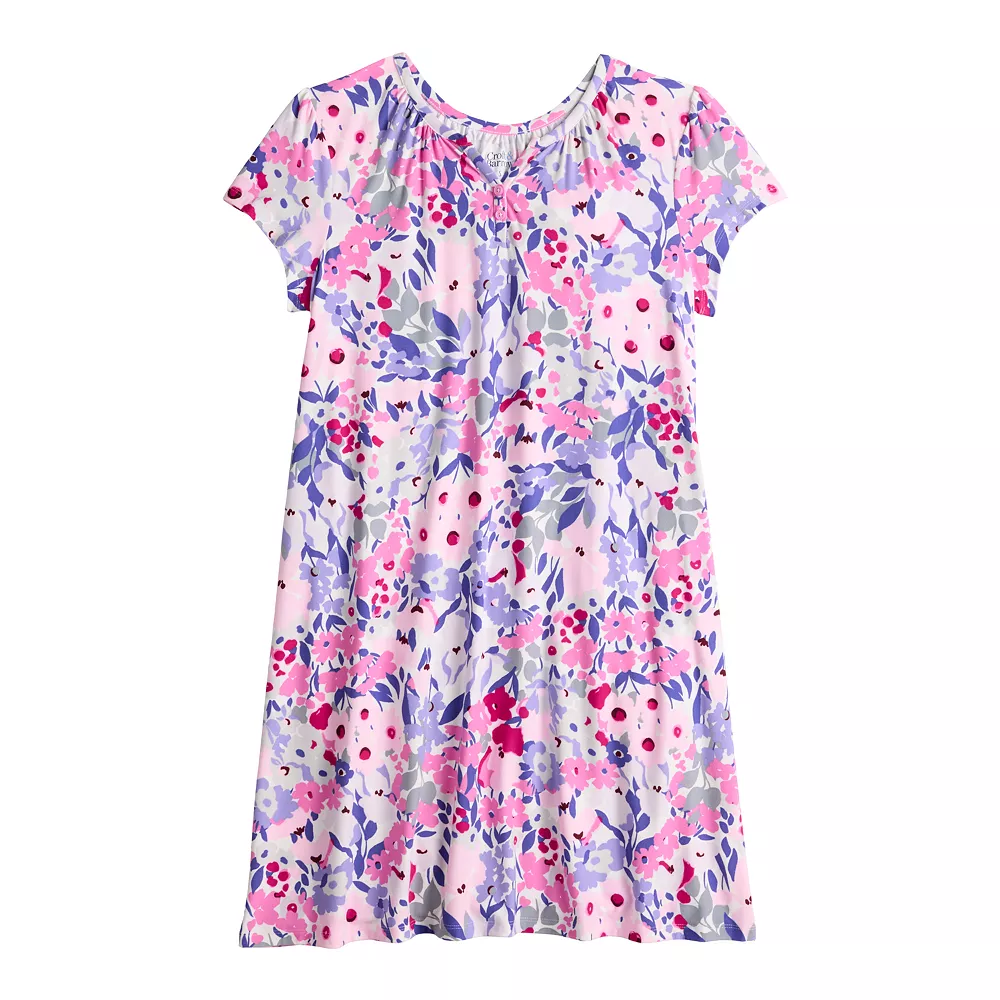 Women's Croft & Barrow® Short Sleeve Henley Short Sleeve Nightgown - Image 6