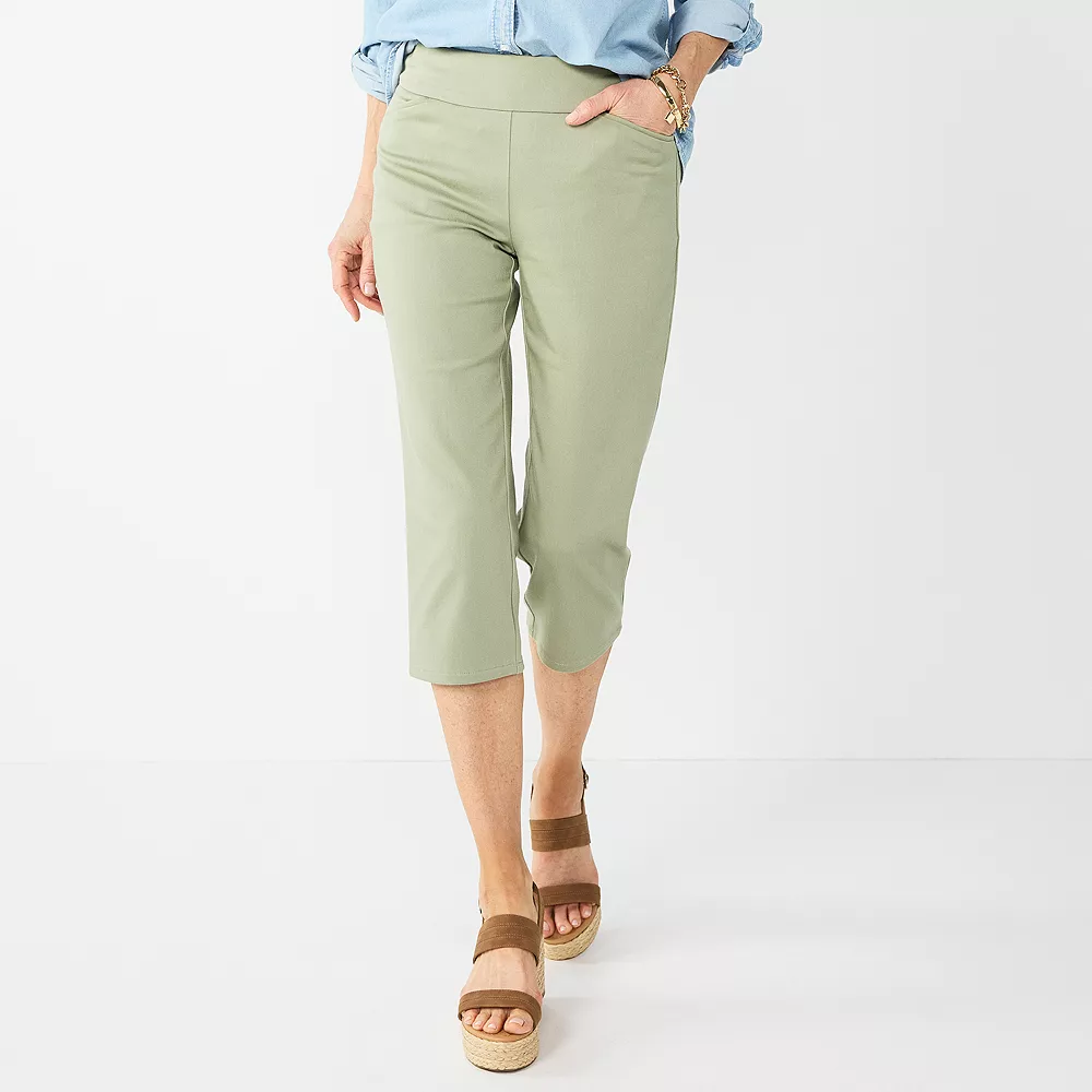 Petite Croft & Barrow® Effortless Stretch Mid-Rise Capri Pants - Image 7