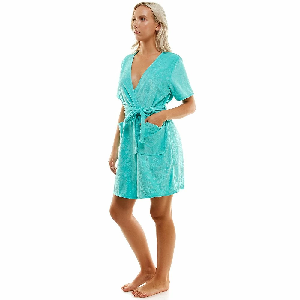 Women's Croft & Barrow® Short Sleeve Terry Wrap Robe - Image 5