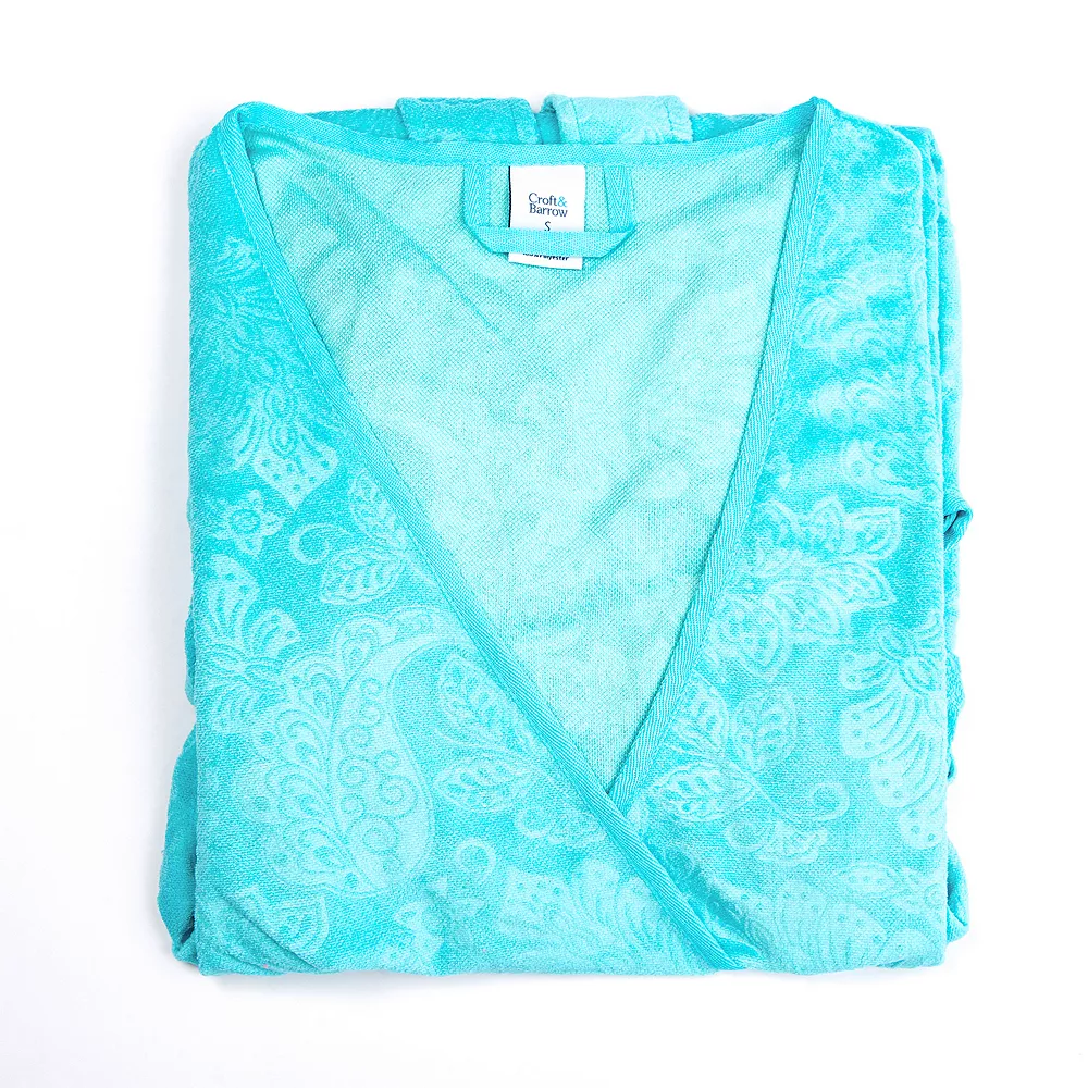 Women's Croft & Barrow® Short Sleeve Terry Wrap Robe - Image 6