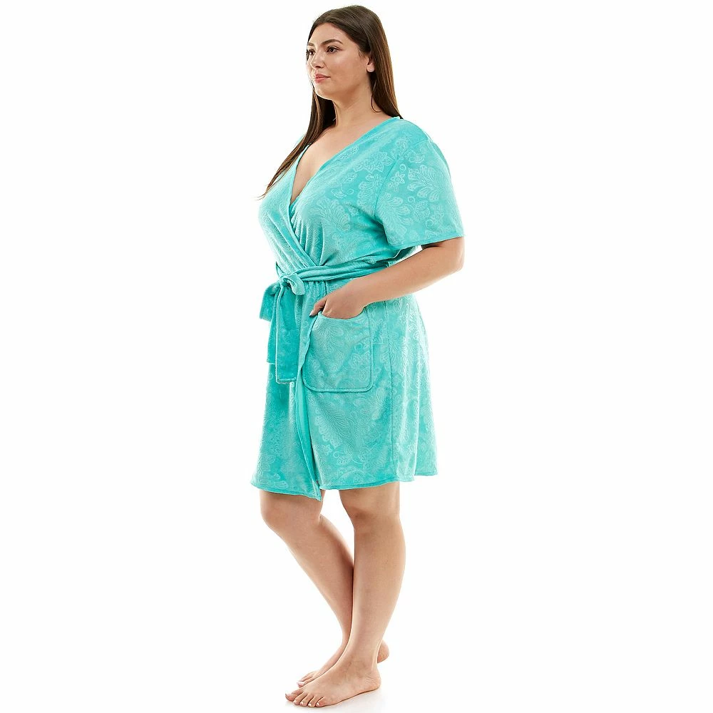 Plus Size Croft & Barrow® Short Sleeve Terry Wrap Robe - Image 5